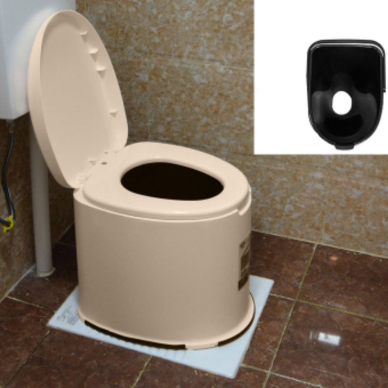 Contemporary Plastic Toilet Floor Mounted Toilet Bowl with Seat for Bathroom