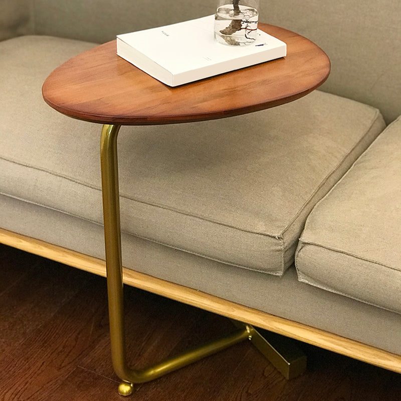 Modern C Corner Table Solid Wood Side End Table for Living Room