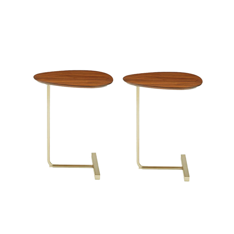 Modern C Corner Table Solid Wood Side End Table for Living Room