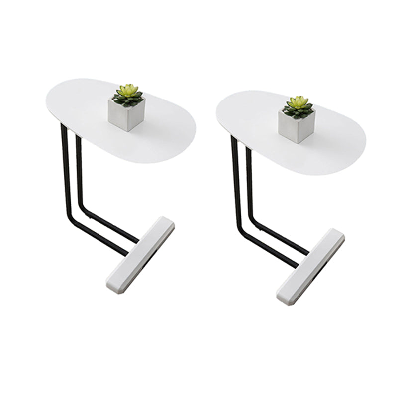 Modern C Corner Table Solid Wood Side End Table for Living Room