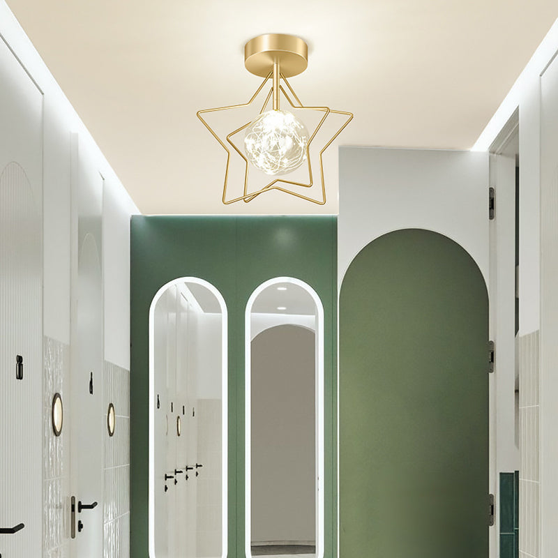 Modernism Metal Ceiling Light Star Flush Mount Lighting for Home