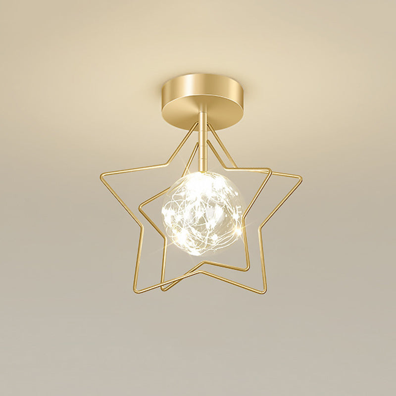 Modernism Metal Ceiling Light Star Flush Mount Lighting for Home