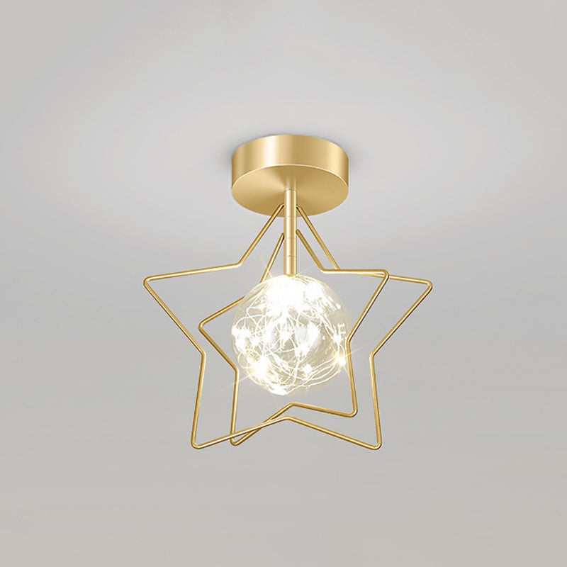 Modernism Metal Ceiling Light Star Flush Mount Lighting for Home