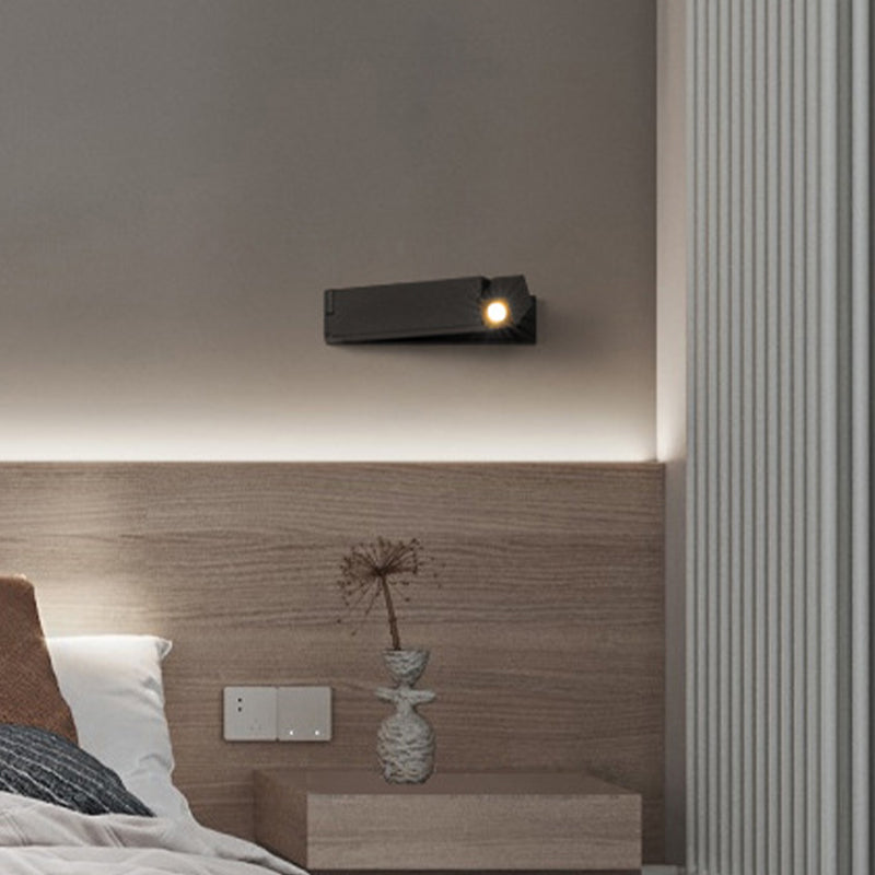 1 Light Square Flush Mount Wall Sconce Contemporary Metal Wall Light Sconces