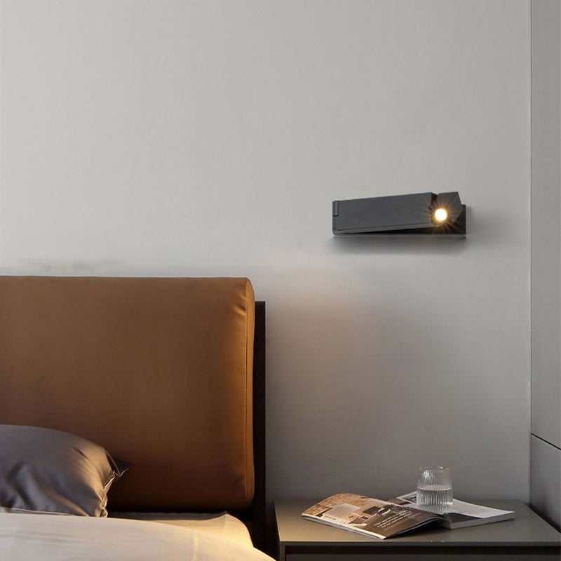 1 Light Square Flush Mount Wall Sconce Contemporary Metal Wall Light Sconces