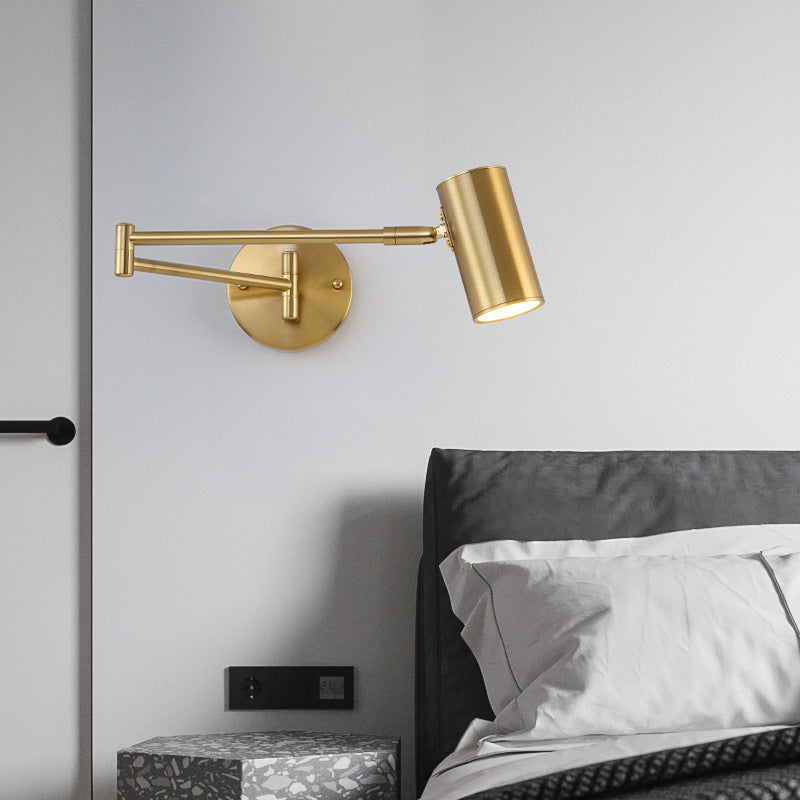 Cylinder Wall Light Sconces Modern Metal 1 Light Wall Mounted Lamp for Bedroom