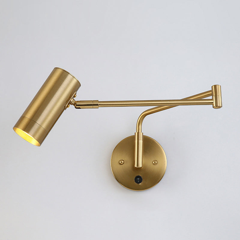Cylinder Wall Light Sconces Modern Metal 1 Light Wall Mounted Lamp for Bedroom