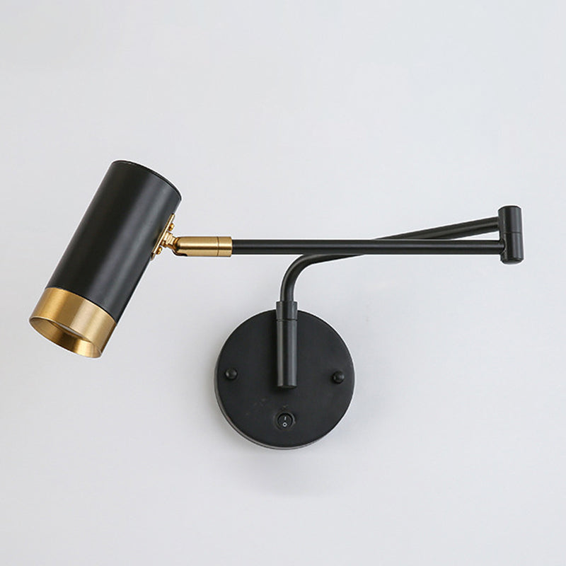 Cylinder Wall Light Sconces Modern Metal 1 Light Wall Mounted Lamp for Bedroom