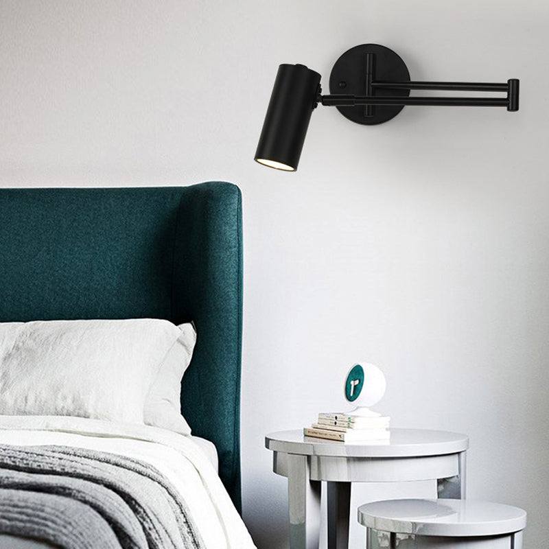 Metal Cylinder Wall Light Sconces Minimalism 1 Light Wall Mounted Lamp