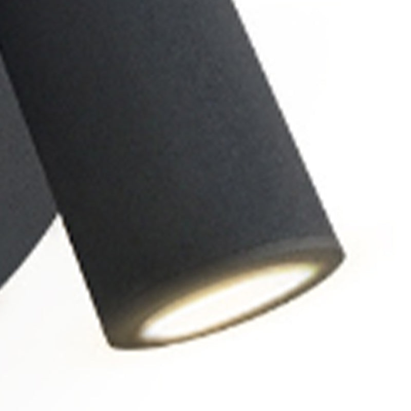 Modern Style Cylinder Shape Wall Lighting Metal 1 Light Wall Lamp in White / Black