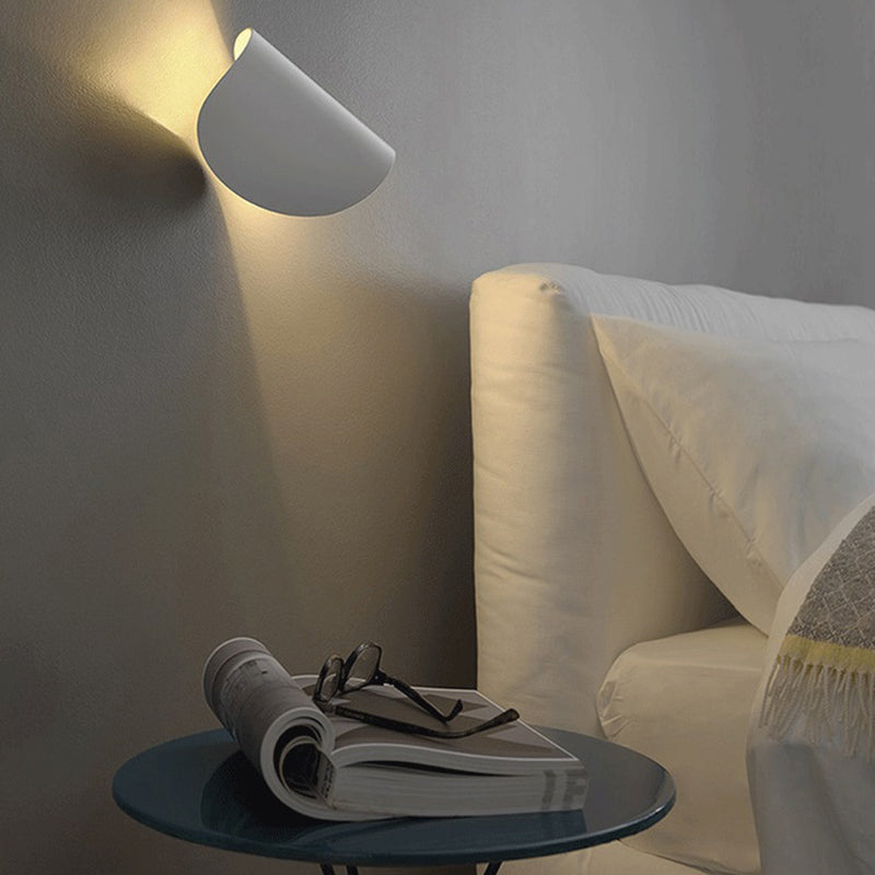 Modern Simple Iron Wall Light Arc Shape Rotatable Wall Lamp for Living Room