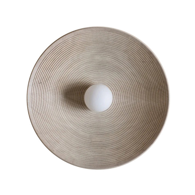 1 Light Circular Shape Wall Light Sconce Modern Wood Wall Light Fixture for Living Room