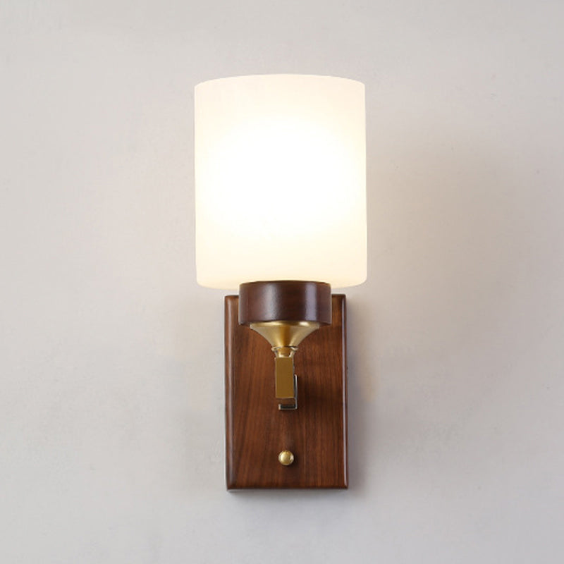 1 Light Wall Sconce Lighting Modern Wood Wall Light Fixture for Dining Room