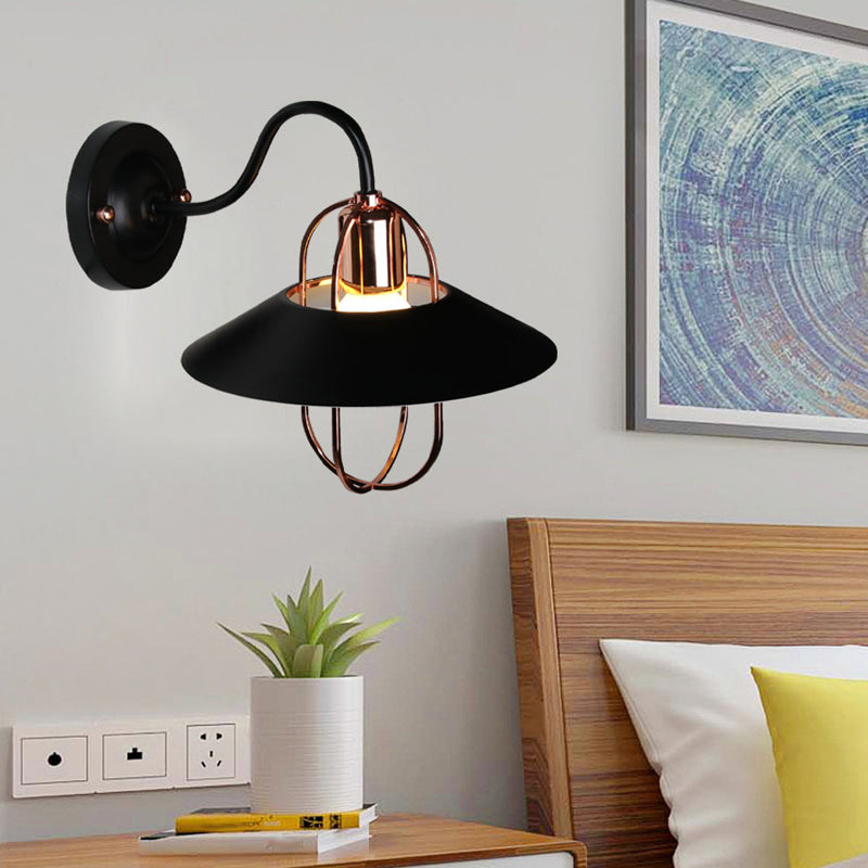 Modern Geometric Sconce Light Fixture Metal 1-Light Wall Lights