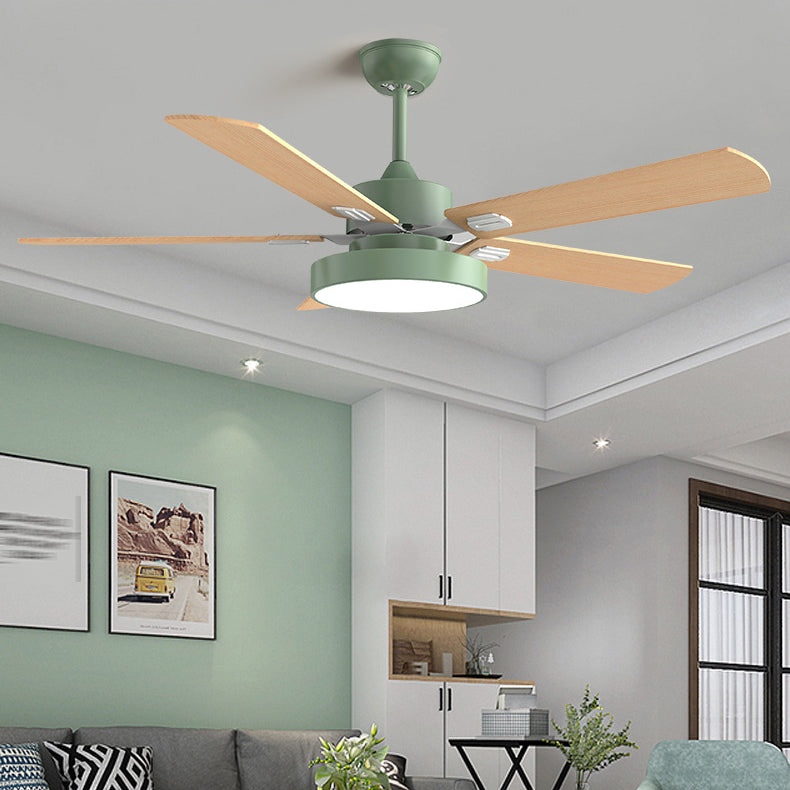 Colorful Ceiling Fan Light Fixture Nordic LED Ceiling Flush Mount for Kids' Room