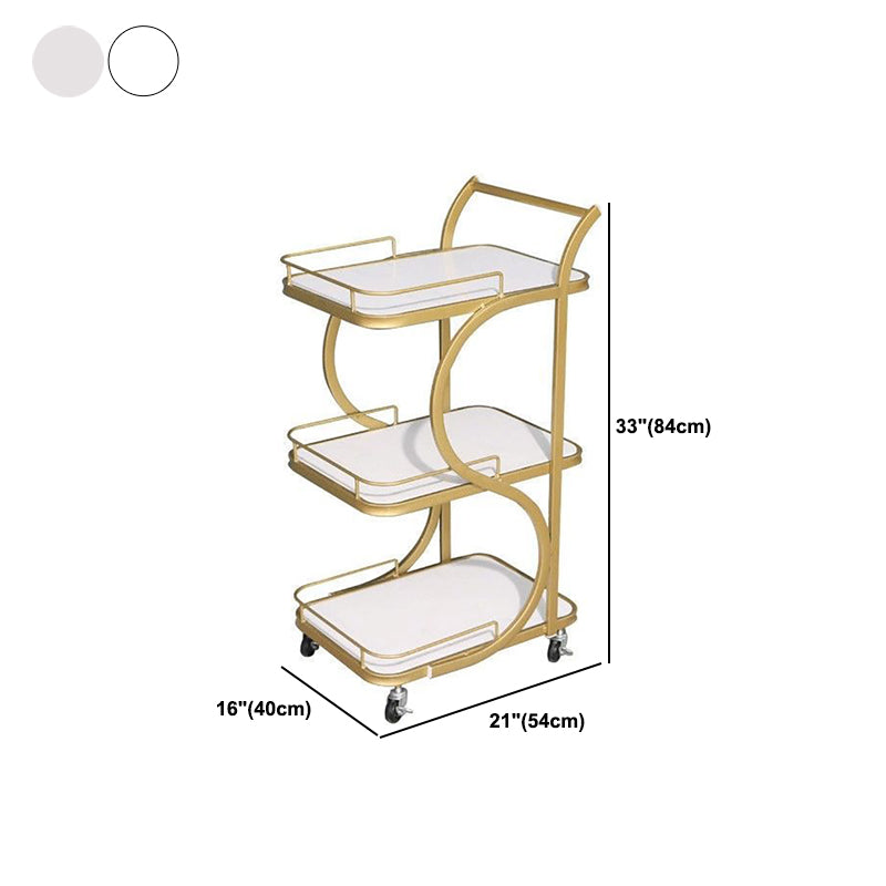 Contemporary Style Prep Table Rolling Metal Prep Table for Home