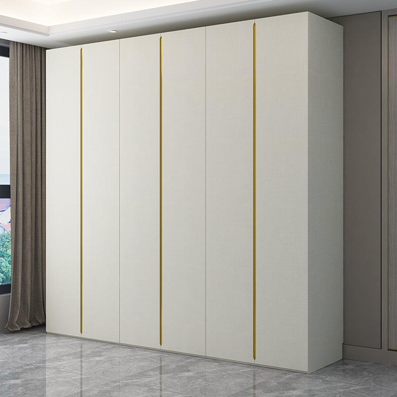 White Wooden Wardrobe Cloth Rod Included Wardrobe Closet for Home