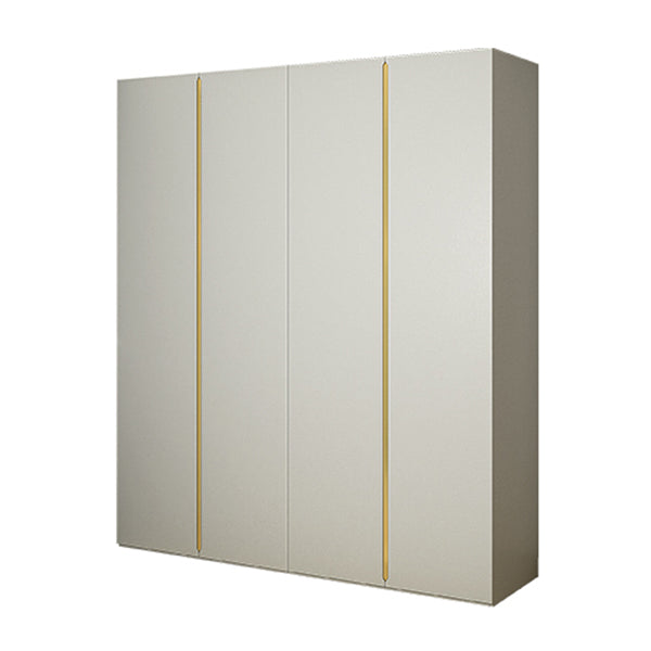 White Wooden Wardrobe Cloth Rod Included Wardrobe Closet for Home