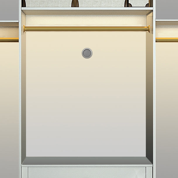 White Wooden Wardrobe Cloth Rod Included Wardrobe Closet for Home