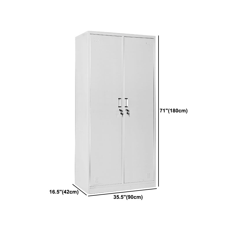 White Hinged Wardrobe Cabinet Contemporary Steel Wardrobe Armoire