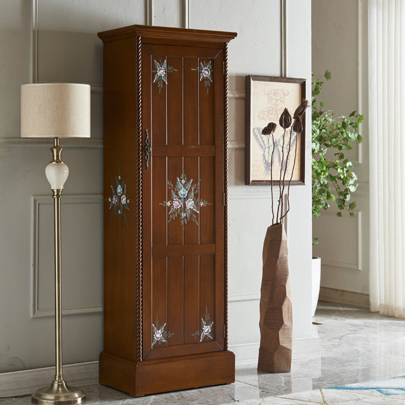 Traditional Birch Wood Storage Cabinet Matte Finish Cabinet for Home