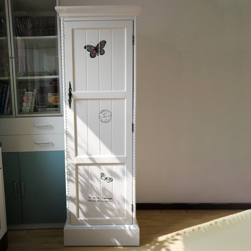 Traditional Birch Wood Storage Cabinet Matte Finish Cabinet for Home