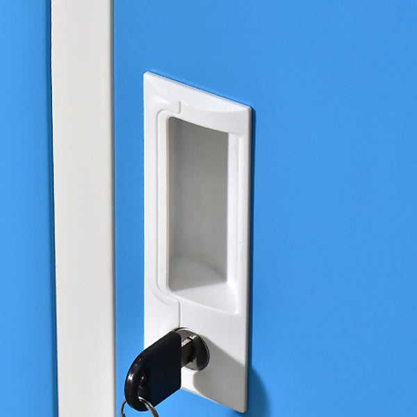 Contemporary Steel Storage Cabinet Non-Hanging Wardrobe Armoire