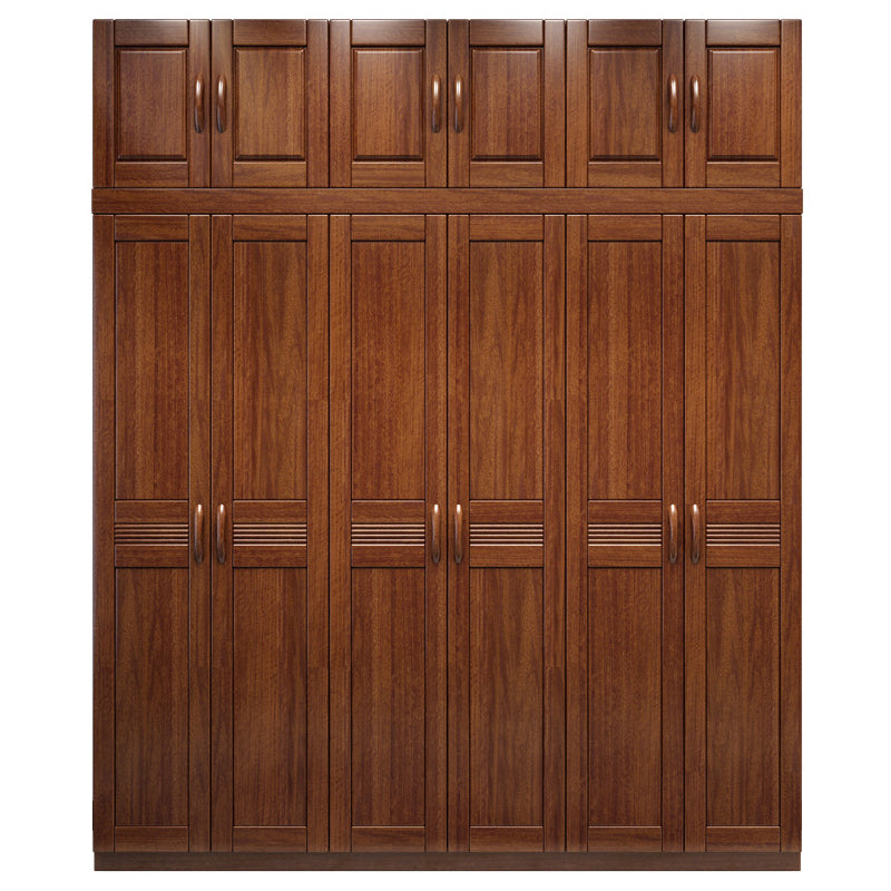 Traditional Walnut Wood Storage Cabinet Brown Cabinet for Home