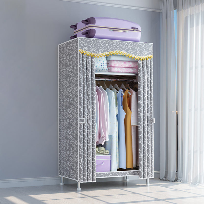 Contemporary Wardrobe Armoire with Legs Metal Wardrobe Cabinet