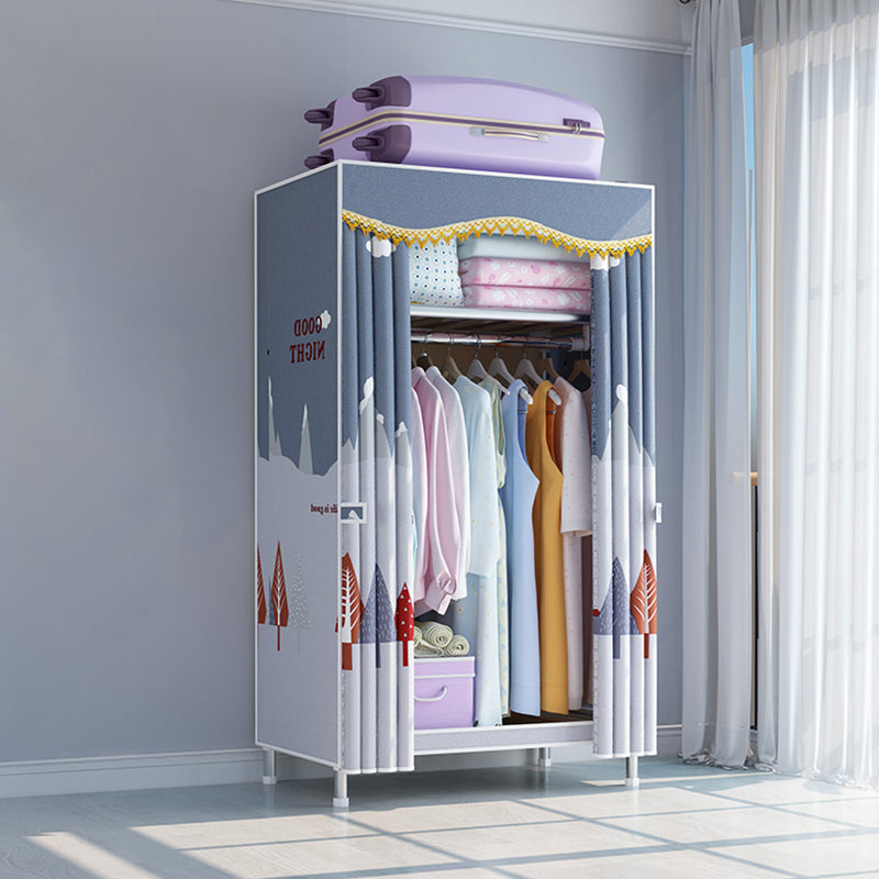 Contemporary Wardrobe Armoire with Legs Metal Wardrobe Cabinet