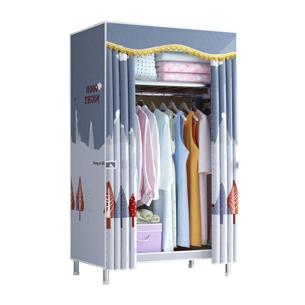 Contemporary Wardrobe Armoire with Legs Metal Wardrobe Cabinet