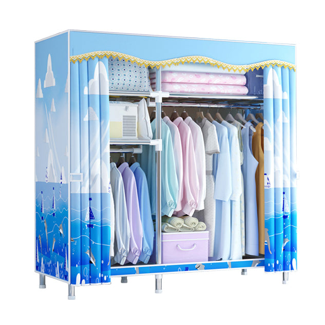 Contemporary Wardrobe Armoire with Legs Metal Wardrobe Cabinet