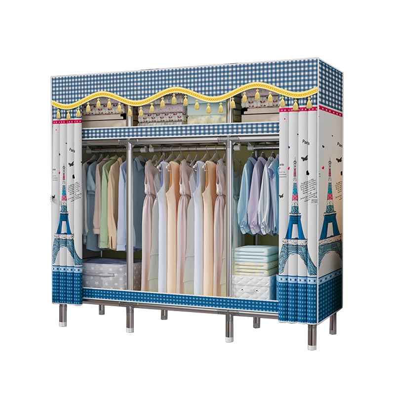 Contemporary Wardrobe Armoire Steel Wardrobe Closet with Legs