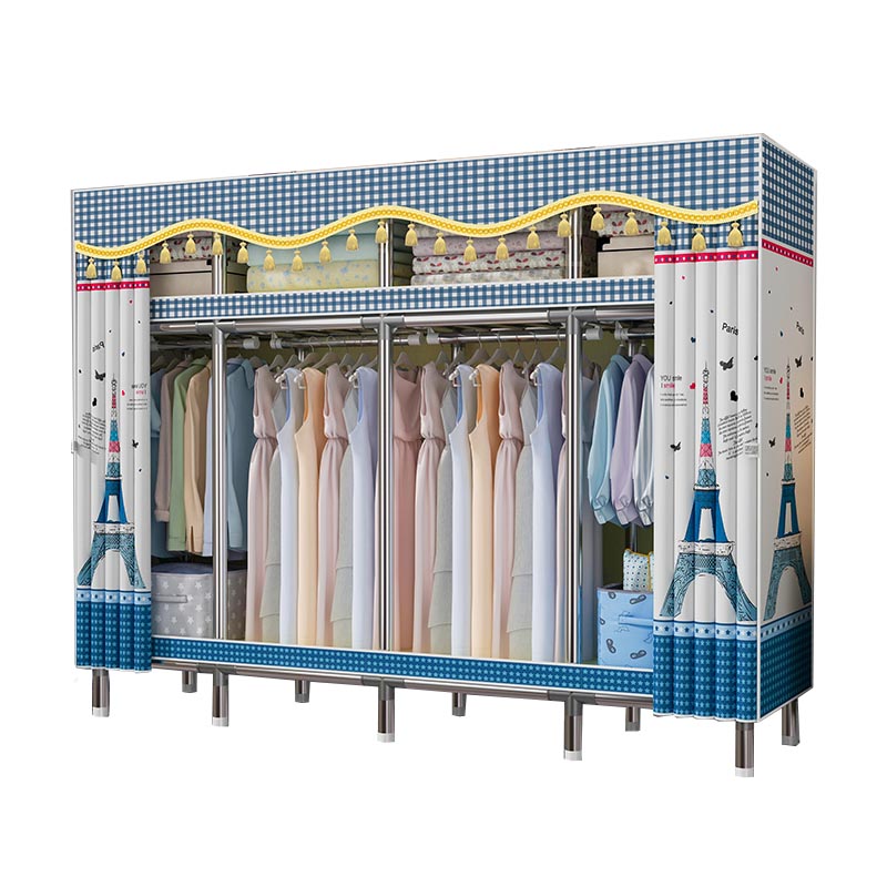 Contemporary Wardrobe Armoire Steel Wardrobe Closet with Legs