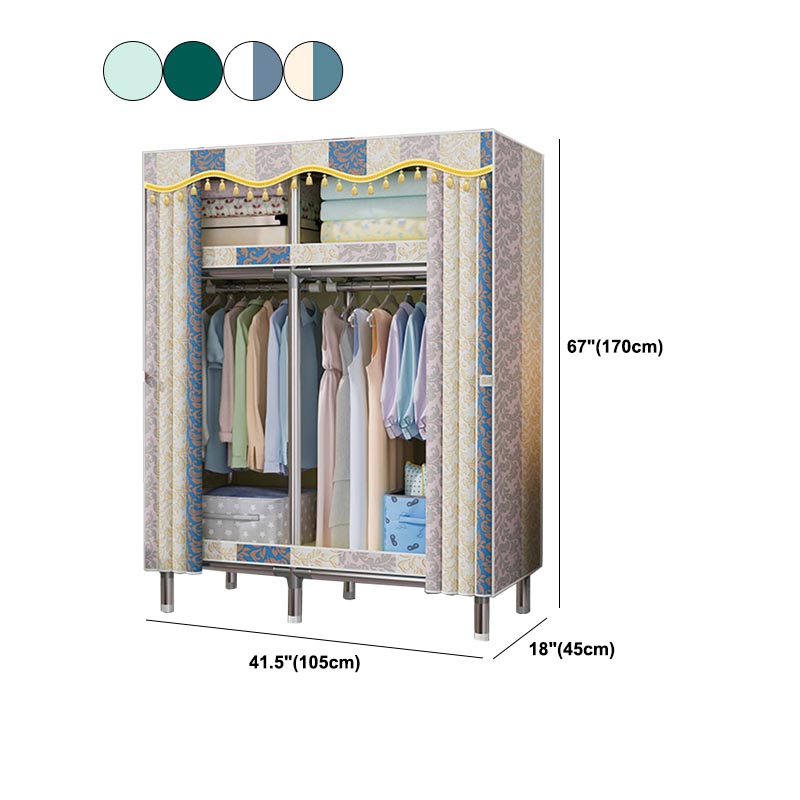 Contemporary Wardrobe Armoire Steel Wardrobe Closet with Legs