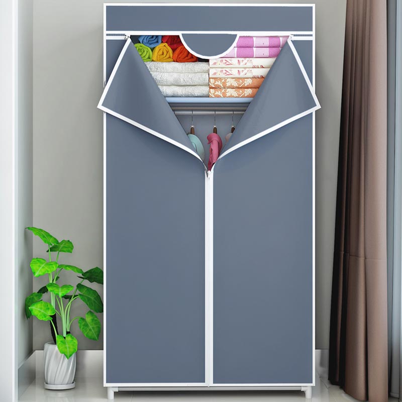Contemporary Storage Cabinet with Metal Frame Matte Finish Cabinet for Bedroom