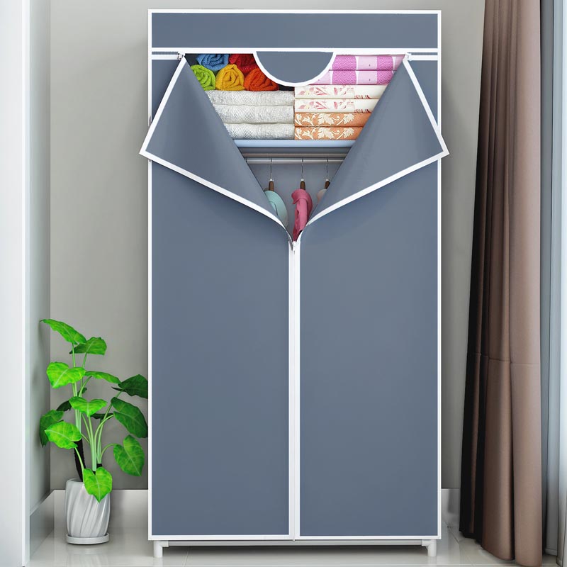 Contemporary Storage Cabinet with Metal Frame Matte Finish Cabinet for Bedroom