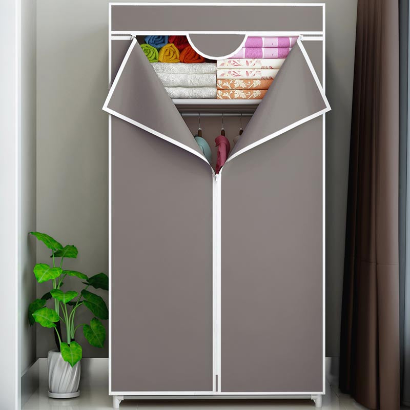 Contemporary Storage Cabinet with Metal Frame Matte Finish Cabinet for Bedroom