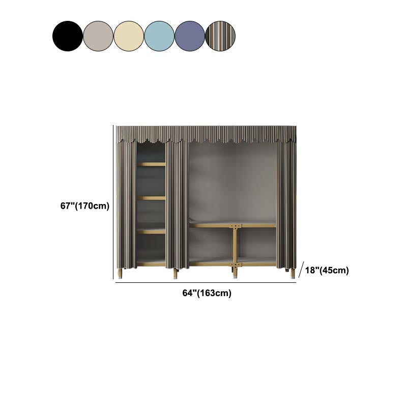 Metal Modern Cabinet for Bedroom Matte Finish Storage Cabinet