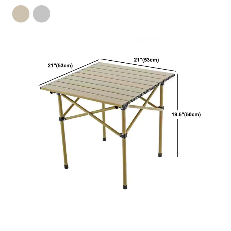 Modern Foldable Metal Table Set 1/3/5 Pieces Dining Table Set for Outdoor