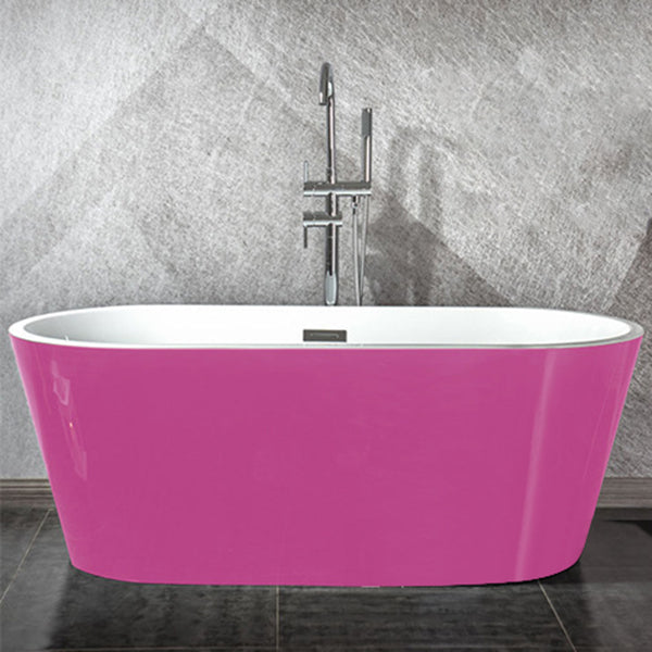 Modern Matte Acrylic Bath Tub Oval Freestanding Tub for Home