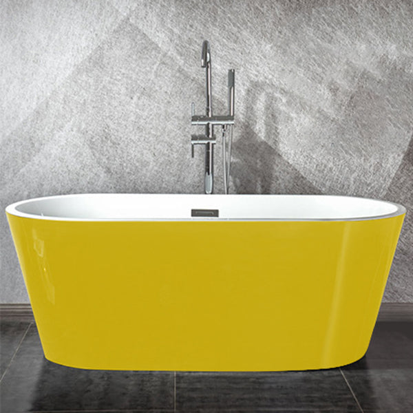 Modern Matte Acrylic Bath Tub Oval Freestanding Tub for Home