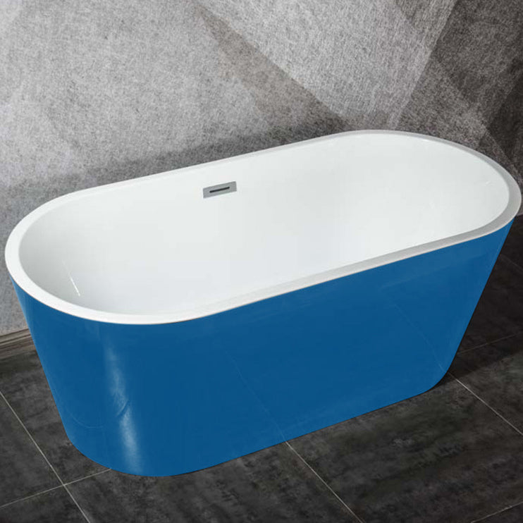Modern Matte Acrylic Bath Tub Oval Freestanding Tub for Home