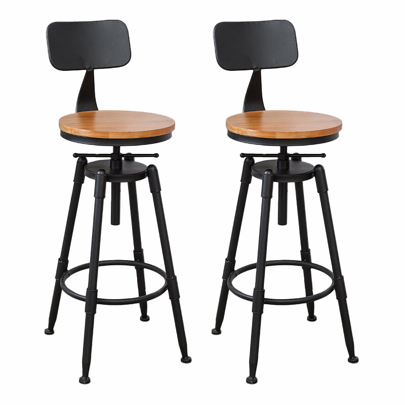 Modern Armless Rotatable Counter Stool Iron Cafe Bar Stool with Seat and Pedal