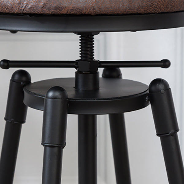 Modern Rotatable Counter Stool Iron Bar Stool with Seat and Pedal
