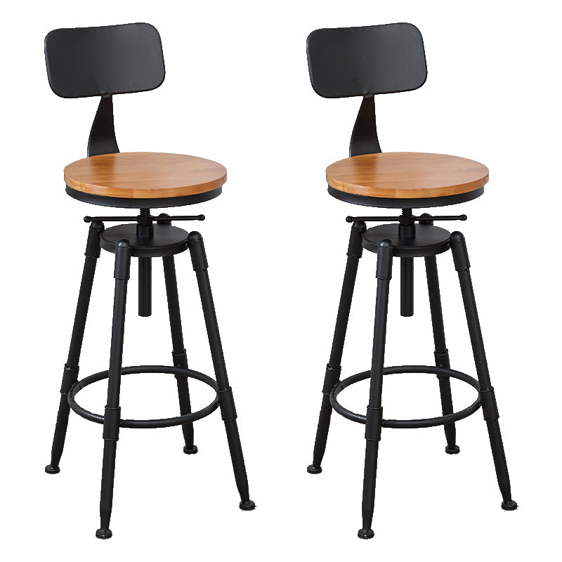 Modern Rotatable Counter Stool Iron Bar Stool with Seat and Pedal
