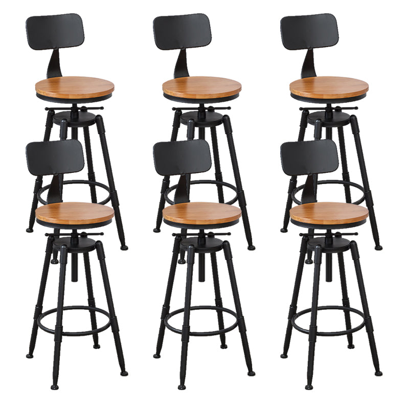 Modern Rotatable Counter Stool Iron Bar Stool with Seat and Pedal