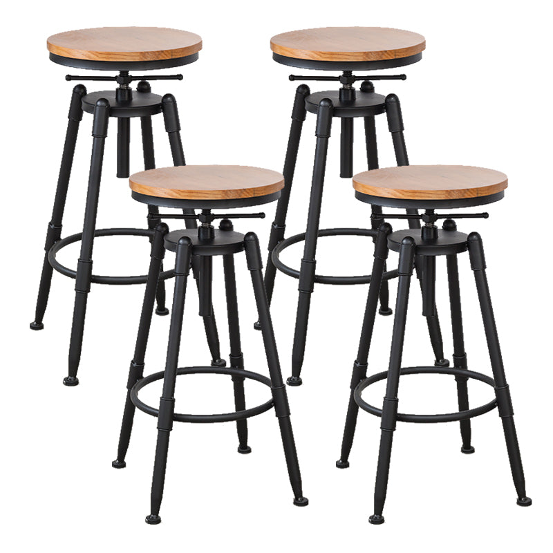 Modern Rotatable Counter Stool Iron Bar Stool with Seat and Pedal