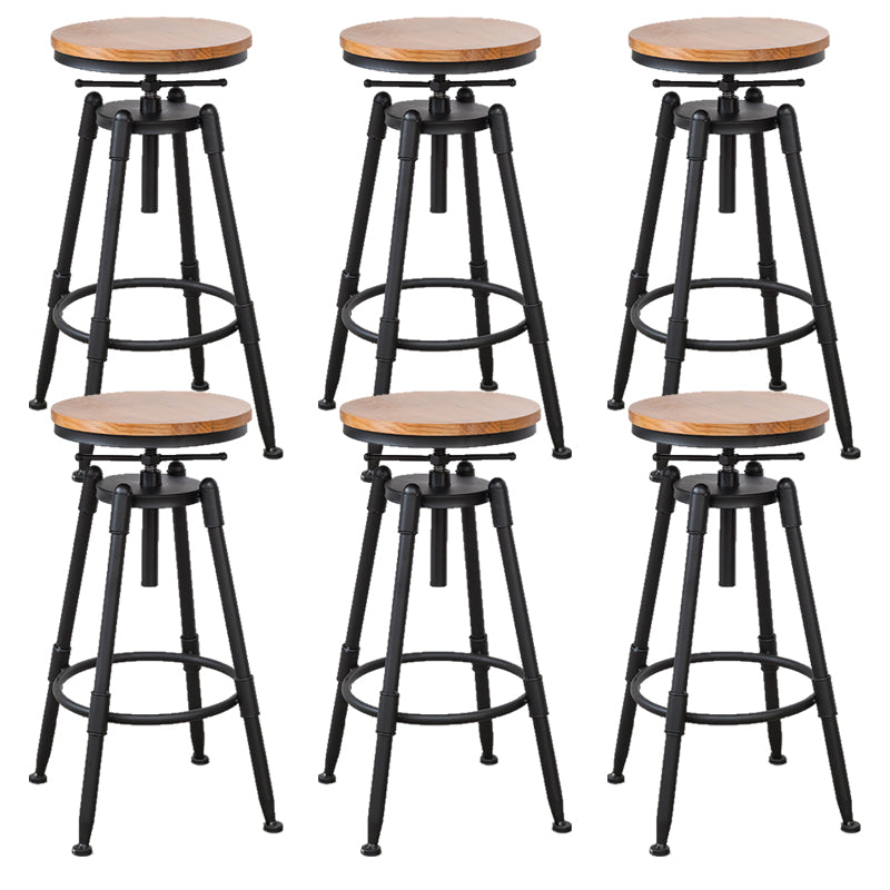 Modern Rotatable Counter Stool Iron Bar Stool with Seat and Pedal