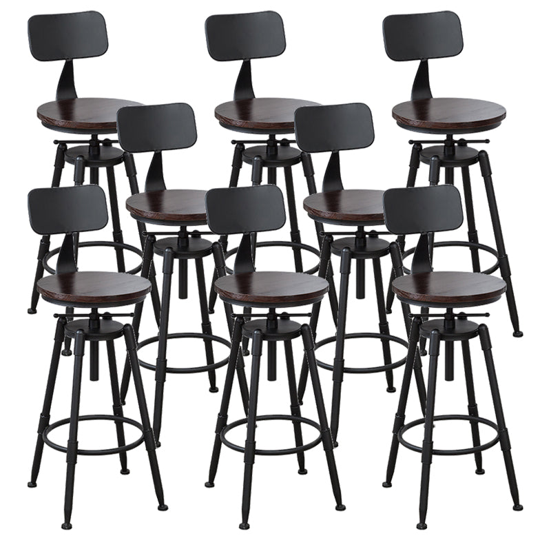 Modern Rotatable Counter Stool Iron Bar Stool with Seat and Pedal